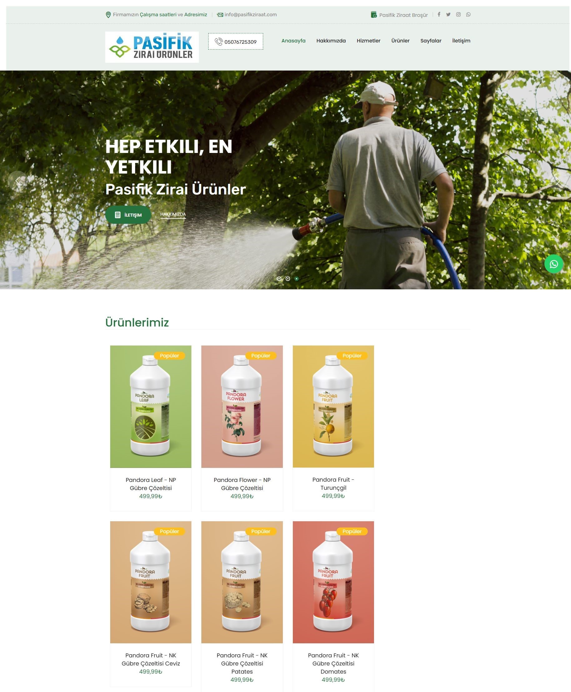 Pasifik Ziraat Web Sitesi